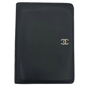Rare CHANEL Black Leather Flap Wallet With Box + Authentication Card